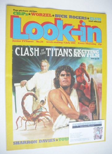 <!--1981-07-04-->Look In magazine - Clash Of The Titans cover (4 July 1981)