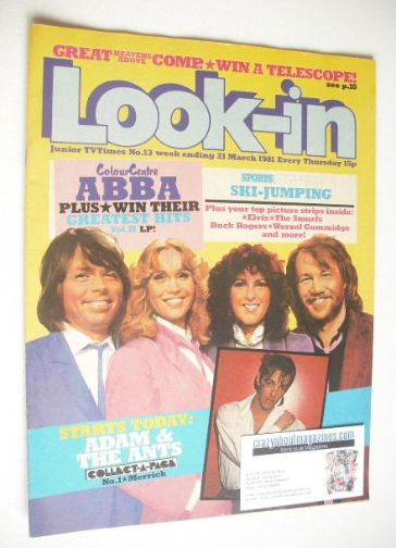 Look In magazine - Abba cover (21 March 1981)