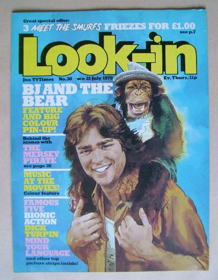 Look In magazine - BJ And The Bear cover (21 July 1979)