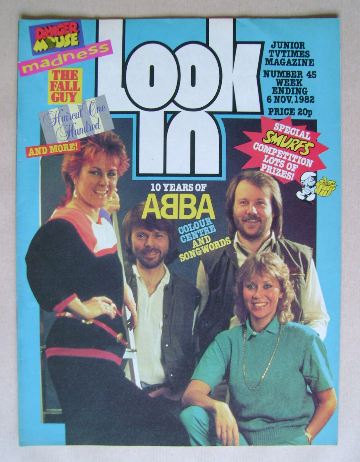 Look In magazine - Abba cover (6 November 1982)