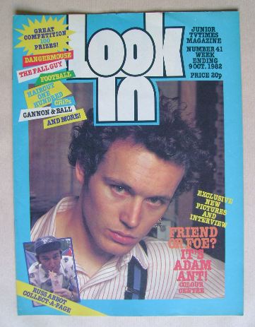 Look In magazine - Adam Ant cover (9 October 1982)