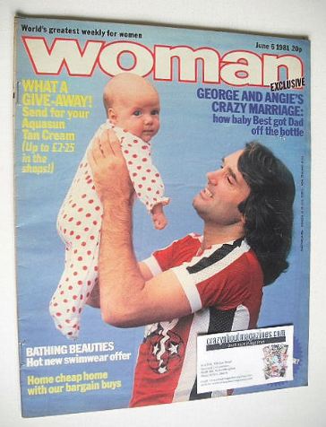 <!--1981-06-06-->Woman magazine - Calum Best and George Best cover (6 June 
