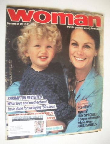 <!--1981-12-19-->Woman magazine - Jean Shrimpton (19 December 1981)