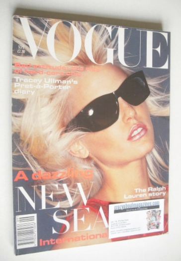 British Vogue magazine - September 1994 - Nadja Auermann cover