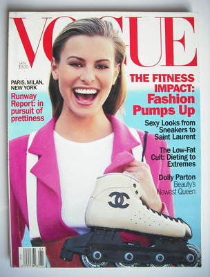 US Vogue magazine - January 1994 - Niki Taylor cover
