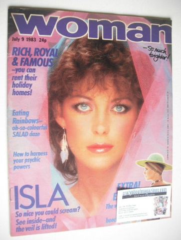 <!--1983-07-09-->Woman magazine - Isla St Clair cover (9 July 1983)