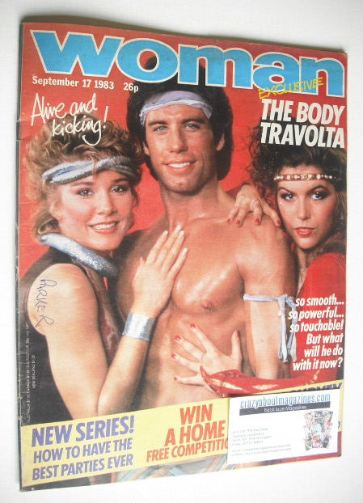 <!--1983-09-17-->Woman magazine - John Travolta cover (17 September 1983)