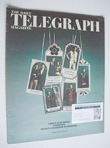 The Daily Telegraph magazine - London Labels cover (25 May 1973)