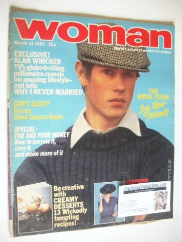 Woman magazine - Prince Edward cover (13 March 1982)