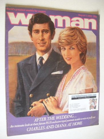 <!--1981-08-01-->Woman magazine - Prince Charles and Princess Diana cover (