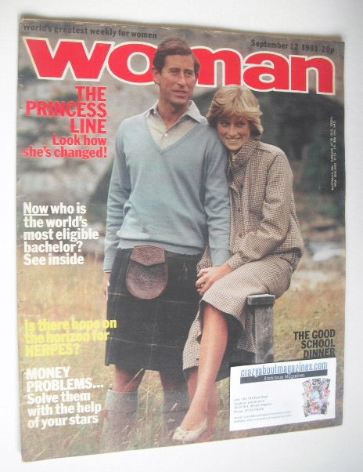 Woman magazine - Prince Charles and Princess Diana cover (12 September 1981)