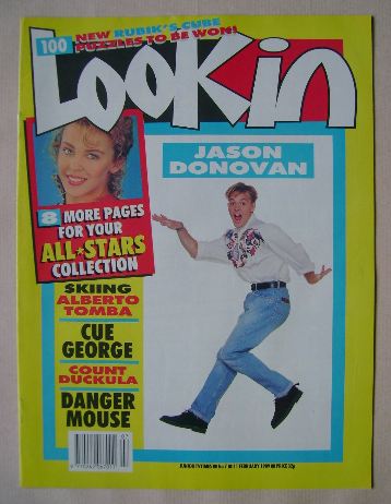 <!--1989-02-11-->Look In magazine - Jason Donovan cover (11 February 1989)