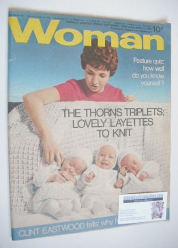 Woman magazine - The Thorns Triplets cover (12 April 1969)