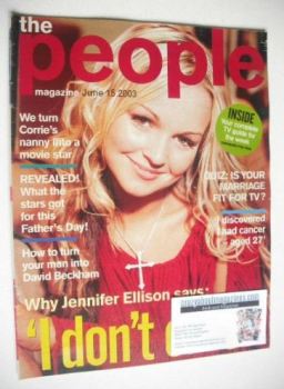 The People magazine - 15 June 2003 - Jennifer Ellison cover