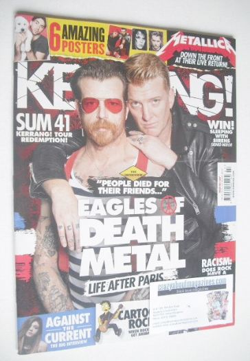 Kerrang magazine - Eagles Of Death Metal cover (20 February 2016 - Issue 1607)