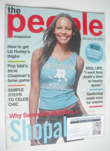 <!--2003-01-19-->People magazine - 19 January 2003 - Samantha Mumba cover