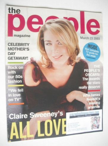 The People magazine - 23 March 2003 - Claire Sweeney cover