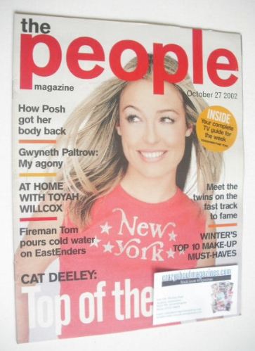 <!--2002-10-27-->The People magazine - 27 October 2002 - Cat Deeley cover