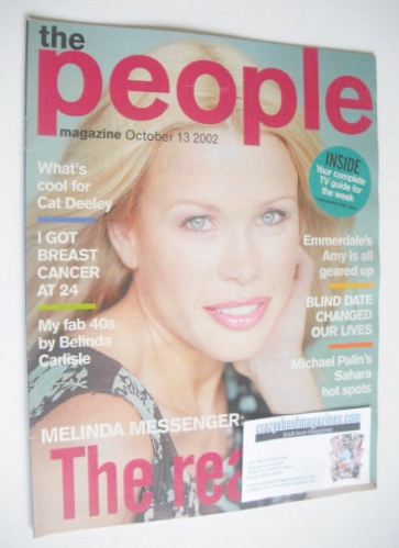 <!--2002-10-13-->The People magazine - 13 October 2002 - Melinda Messenger 