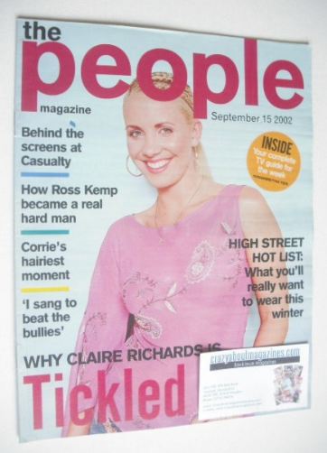 The People magazine - 15 September 2002 - Claire Richards cover