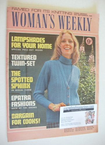 <!--1969-09-20-->Woman's Weekly magazine (20 September 1969)