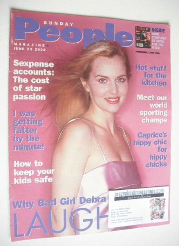 Sunday People magazine - 23 June 2002 - Debra Stephenson cover