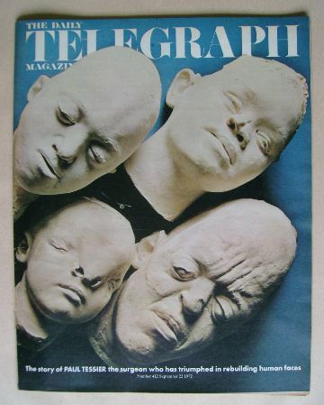 The Daily Telegraph magazine - Rebuilding Human Faces cover (22 September 1972)