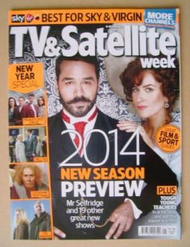TV & Satellite Week magazine - Jeremy Piven and Katherine Kelly cover (4-10 January 2014)
