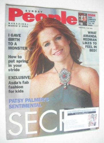 <!--2002-03-03-->Sunday People magazine - 3 March 2002 - Patsy Palmer cover
