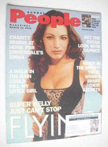 <!--2002-03-24-->Sunday People magazine - 24 March 2002 - Kelly Brook cover