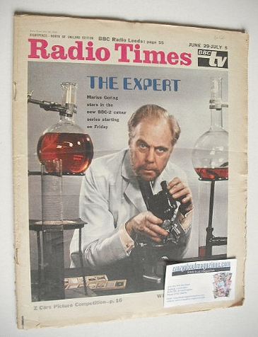 <!--1968-06-29-->Radio Times magazine - Marius Goring cover (29 June - 5 Ju