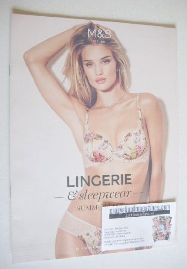 M&S Lingerie & Sleepwear brochure - Rosie Huntington-Whiteley cover (2015)
