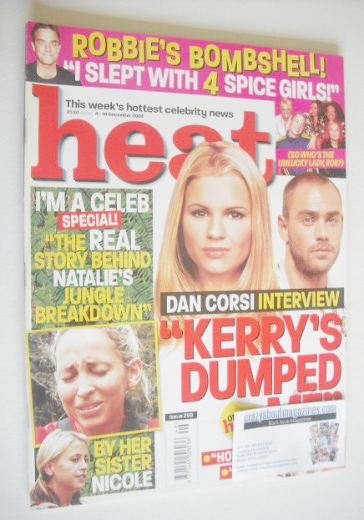Heat magazine - Kerry Katona and Dan Corsi cover (4-10 December 2004 - Issue 299)