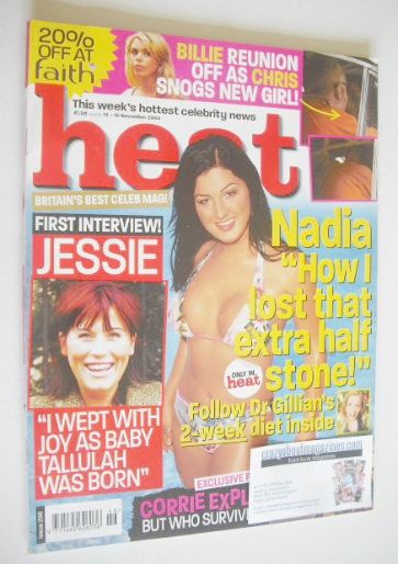 Heat magazine - Nadia Almada cover (13-19 November 2004 - Issue 296)