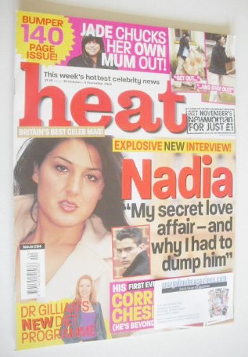 Heat magazine - Nadia Almada cover (30 October - 5 November 2004 - Issue 294)