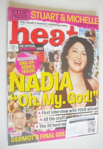 <!--2004-08-14-->Heat magazine - Nadia Almada cover (14-20 August 2004 - Is