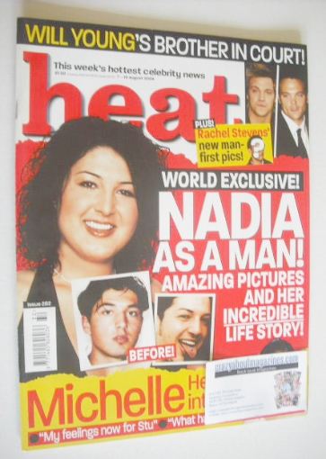 <!--2004-08-07-->Heat magazine - Nadia Almada cover (7-13 August 2004 - Iss