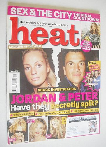 Heat magazine - Jordan and Peter Andre cover (6-12 March 2004 - Issue 260)