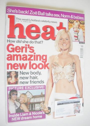 Heat magazine - Geri Halliwell cover (10-16 March 2001 - Issue 107)