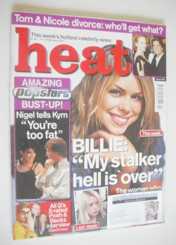 Heat magazine - Billie Piper cover (17-23 February 2001 - Issue 104)