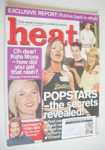 Heat magazine - Popstars cover (27 January - 2 February 2001 - Issue 101)