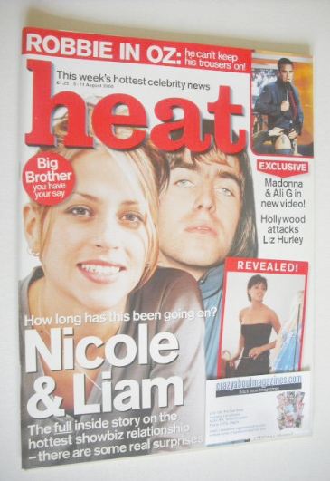 <!--2000-08-05-->Heat magazine - Nicole Appleton and Liam Gallagher cover (