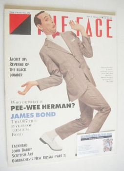 The Face magazine - Pee-Wee Herman cover (July 1987 - Issue 87)