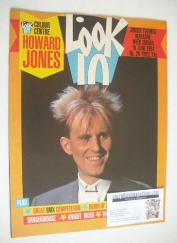 Look In magazine - Howard Jones cover (16 June 1984)