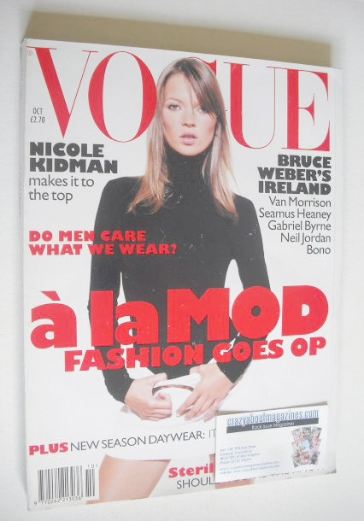British Vogue magazine - October 1995 - Kate Moss cover