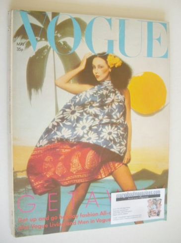 British Vogue magazine - May 1974 - Marie Helvin cover