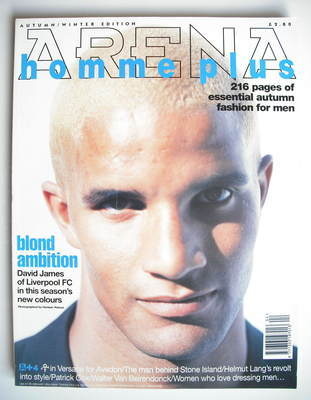 Arena Homme Plus magazine (Autumn/Winter 1995 - Issue 4 - David James cover)
