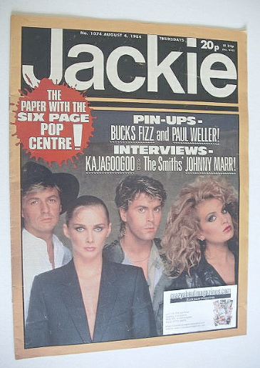Jackie magazine - 4 August 1984 (Issue 1074 - Bucks Fizz cover)