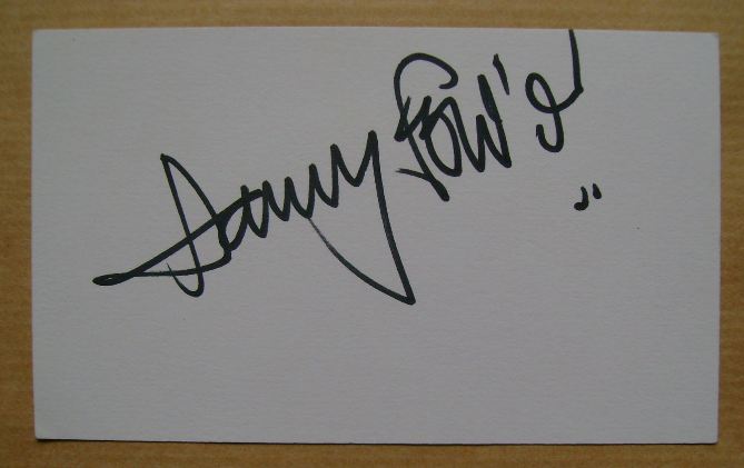 Harry Fowler autograph (hand-signed white card)
