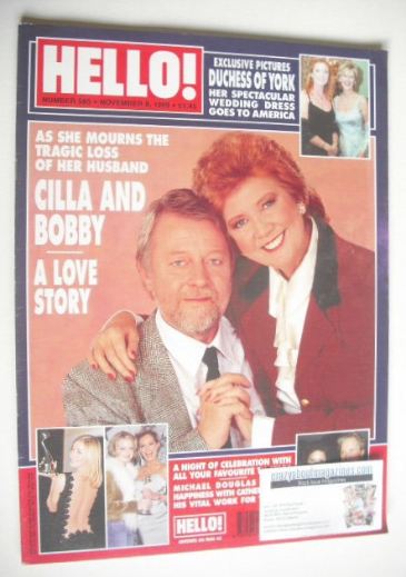 Hello! magazine - Cilla Black and Bobby Willis (9 November 1999 - Issue 585)